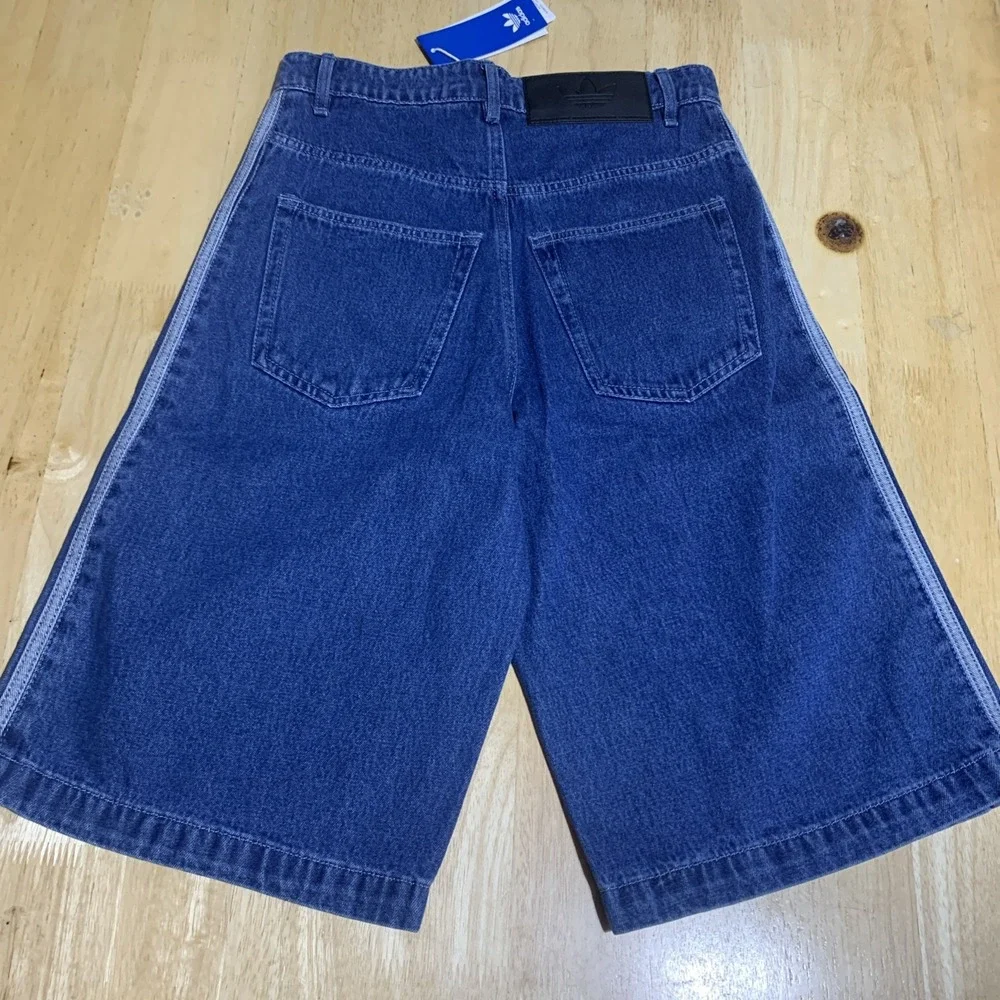 Adidas Originals Adicolor Firebird Denim Shorts Medium Blue JC6235 Mens Size 30
